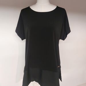 Calvin Klein Black Short Sleeve Tunic Top